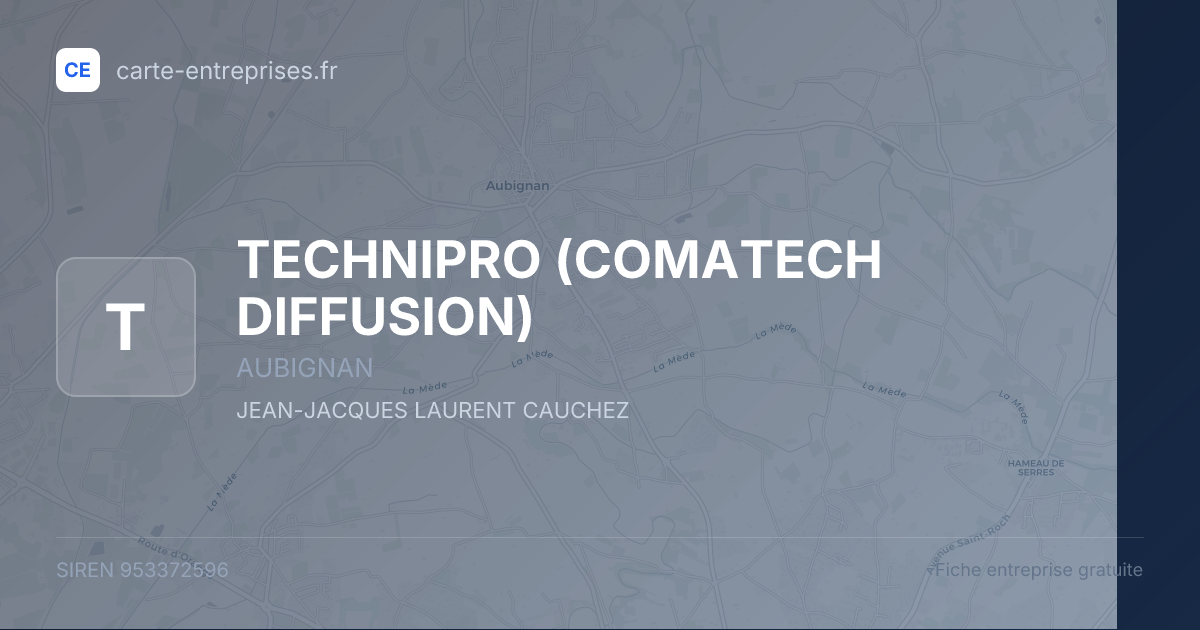 TECHNIPRO (COMATECH DIFFUSION) — 953372596 — fiche entreprise