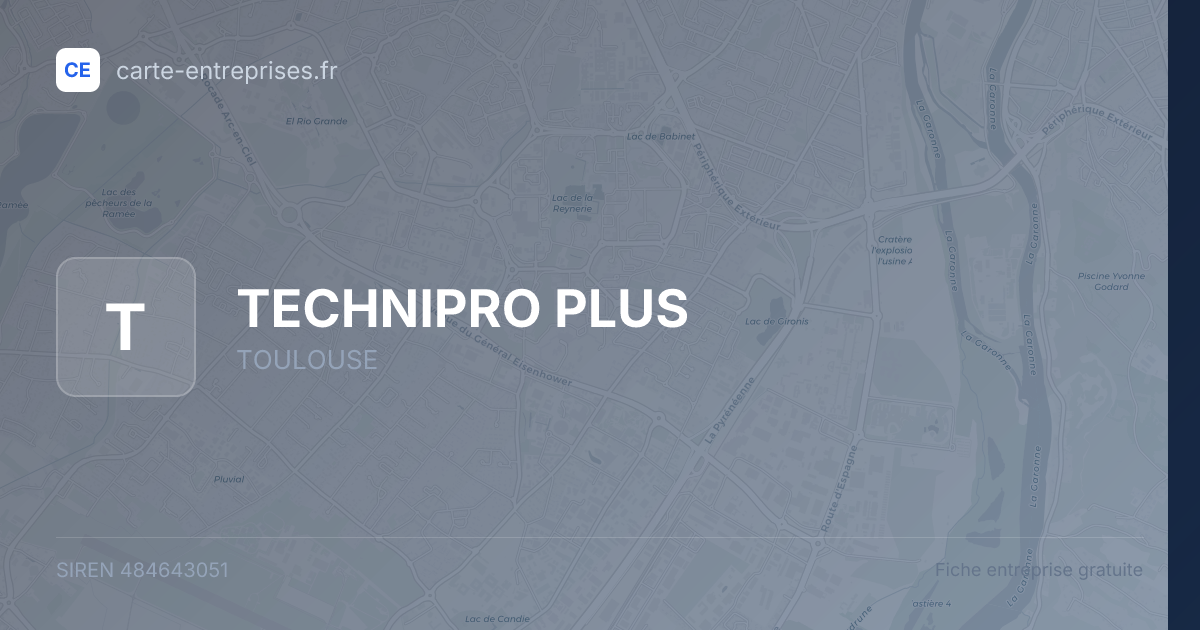 TECHNIPRO PLUS — 484643051 — fiche entreprise