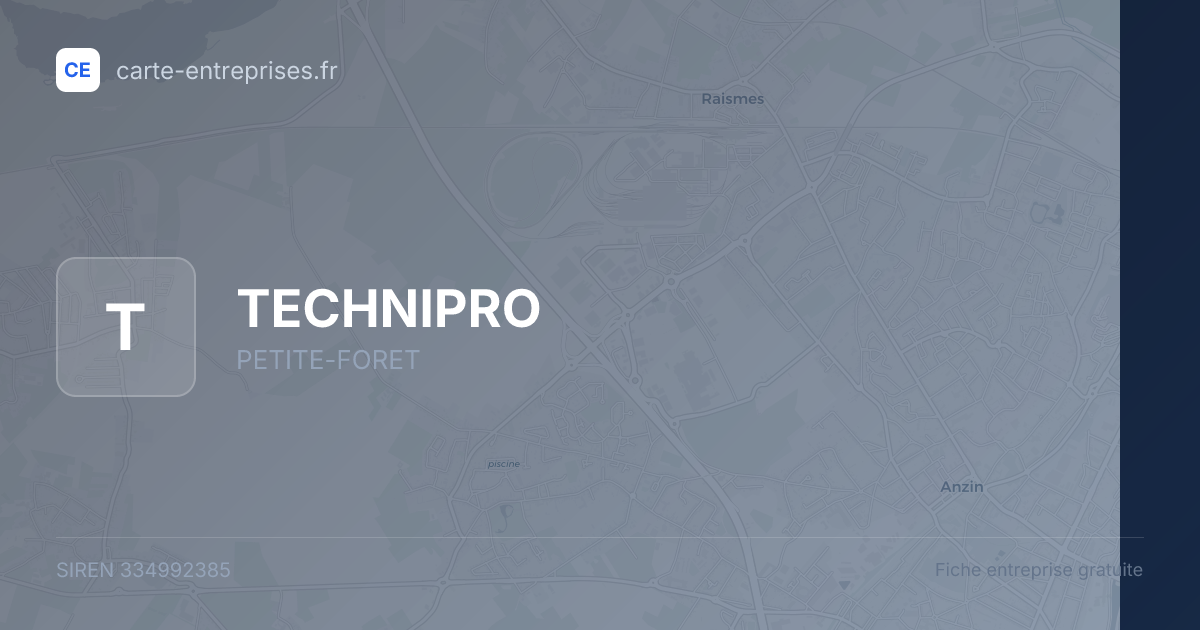 TECHNIPRO — 334992385 — fiche entreprise
