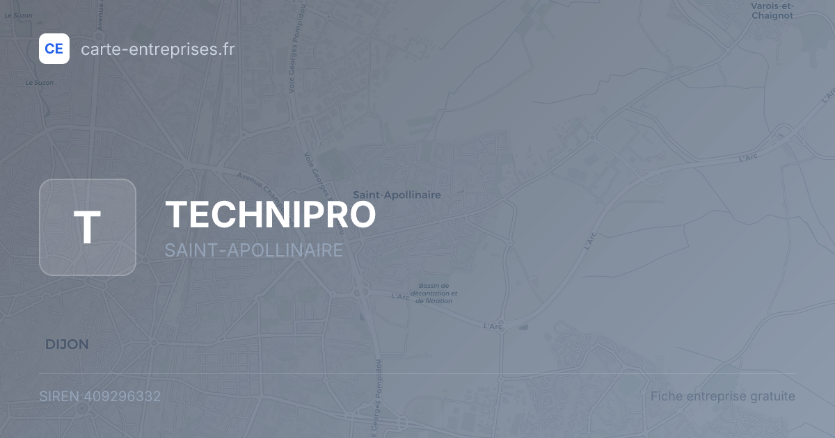 TECHNIPRO — 409296332 — fiche entreprise