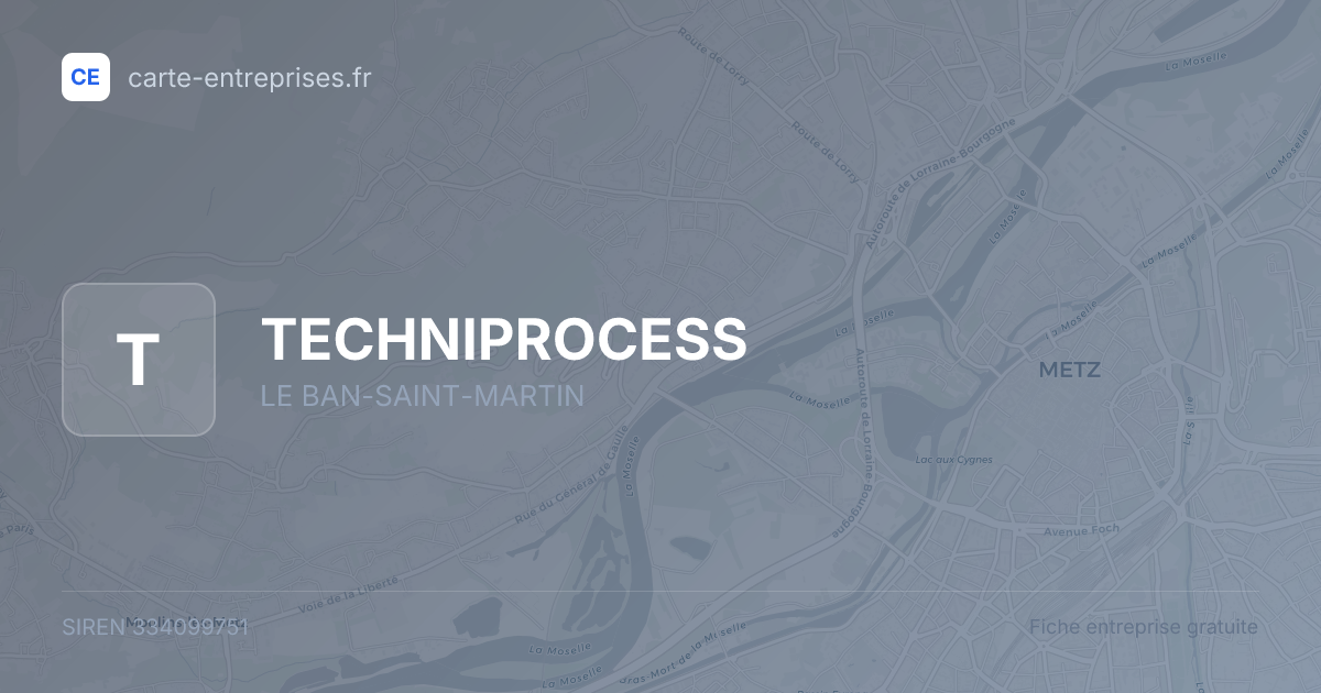 TECHNIPROCESS — 334099751 — fiche entreprise