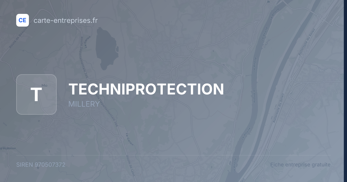 TECHNIPROTECTION — 970507372 — fiche entreprise