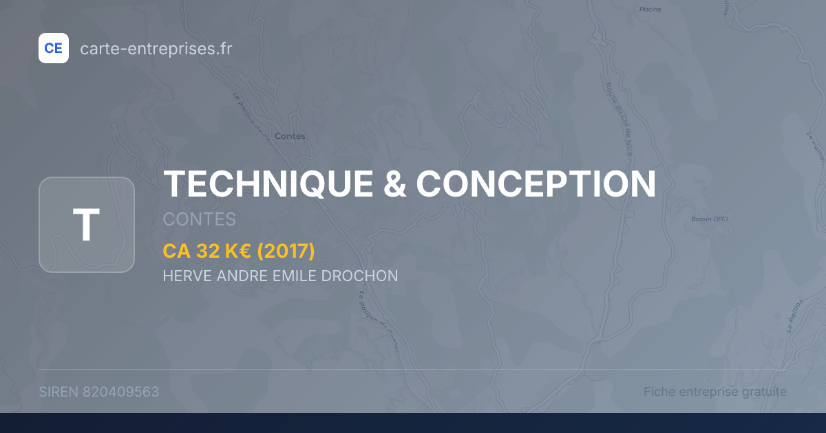 TECHNIQUE & CONCEPTION — 820409563 — fiche entreprise