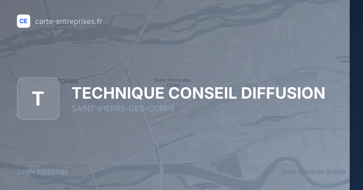 TECHNIQUE CONSEIL DIFFUSION — 330557182 — fiche entreprise