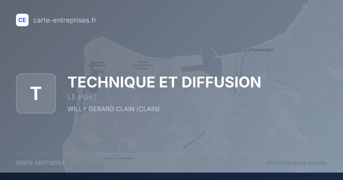 TECHNIQUE ET DIFFUSION — 489718064 — fiche entreprise