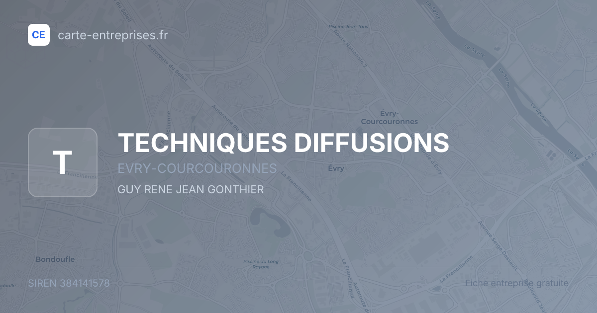 TECHNIQUES DIFFUSIONS — 384141578 — fiche entreprise