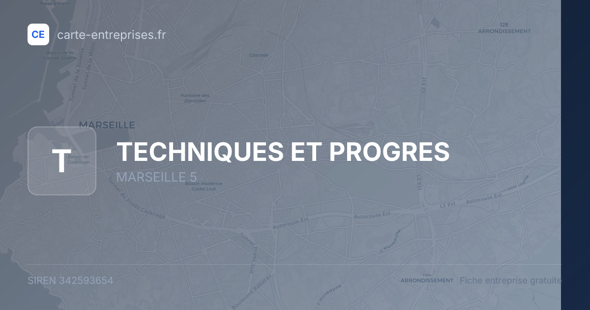 TECHNIQUES ET PROGRES — 342593654 — fiche entreprise