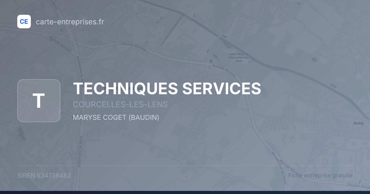 TECHNIQUES SERVICES — 534736483 — fiche entreprise