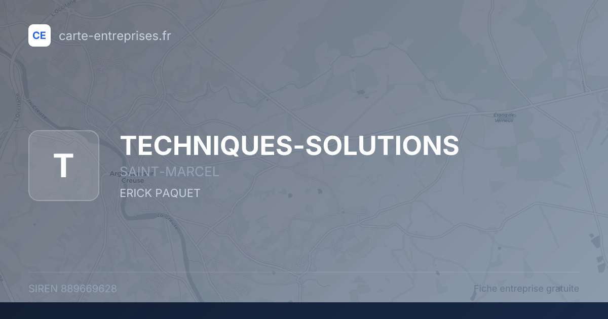 TECHNIQUES-SOLUTIONS — 889669628 — fiche entreprise