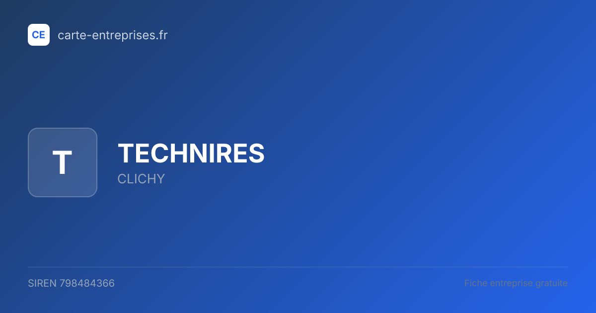 TECHNIRES — 798484366 — fiche entreprise