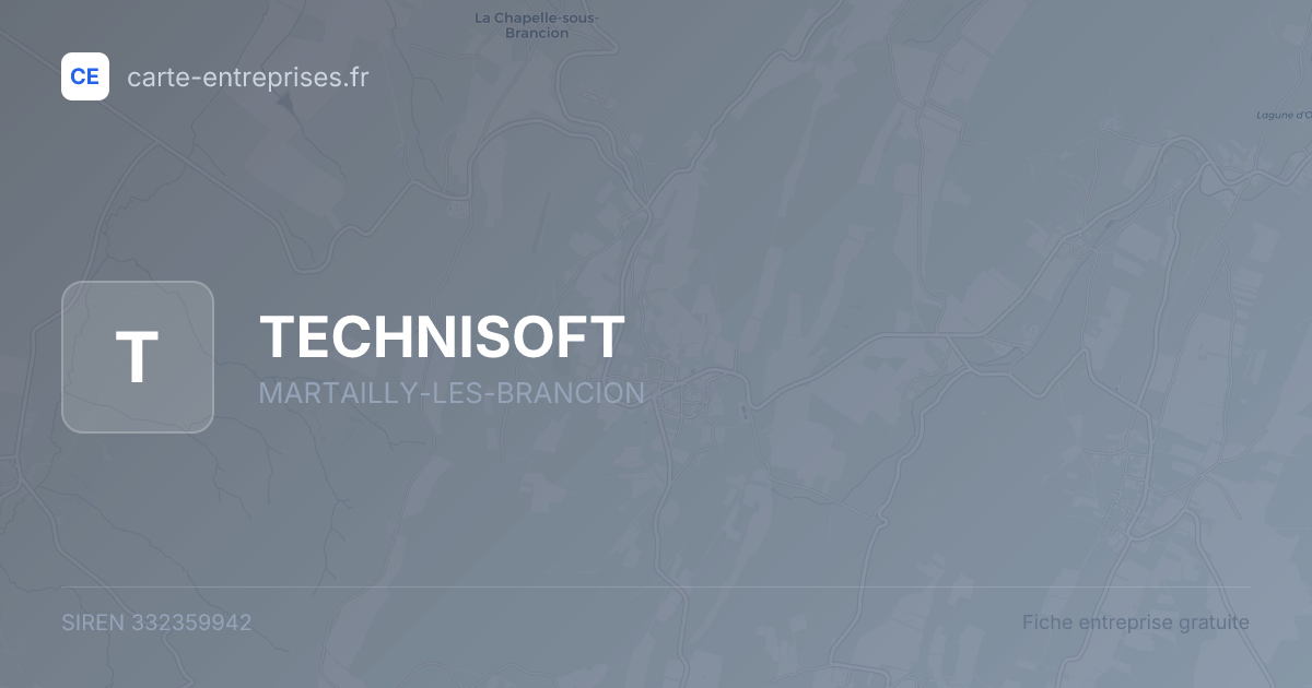 TECHNISOFT — 332359942 — fiche entreprise