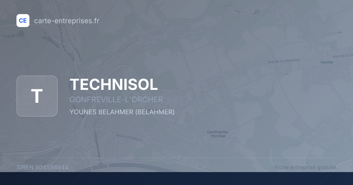 TECHNISOL — 804594844 — fiche entreprise