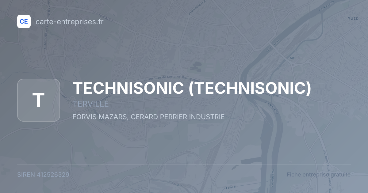 TECHNISONIC — 412526329 — fiche entreprise
