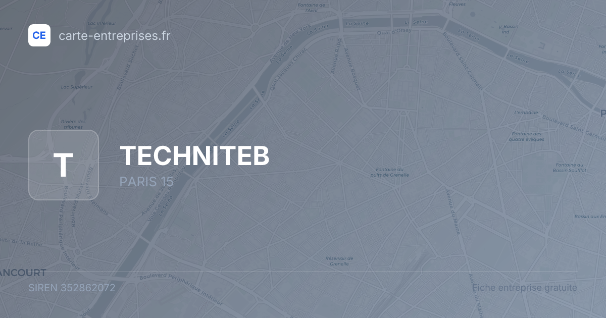 TECHNITEB — 352862072 — fiche entreprise