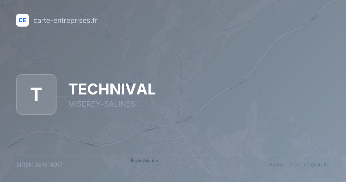 TECHNIVAL — 381514017 — fiche entreprise