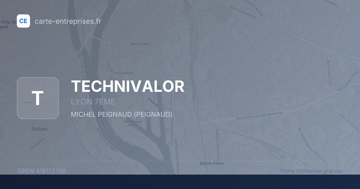 TECHNIVALOR — 418172706 — fiche entreprise