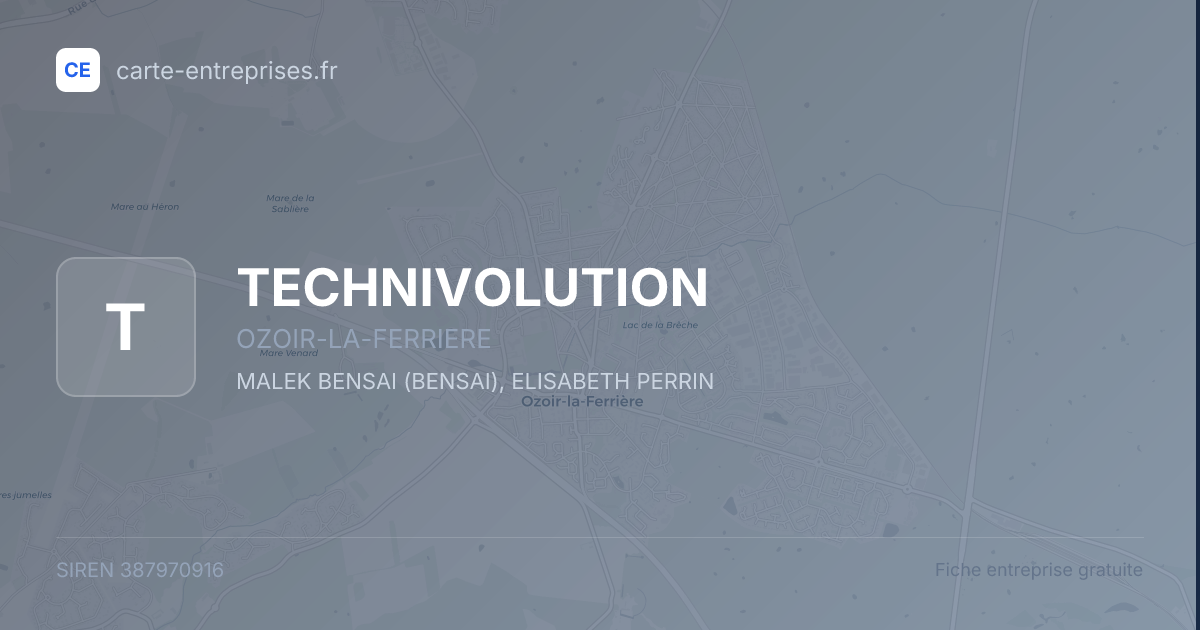 TECHNIVOLUTION — 387970916 — fiche entreprise