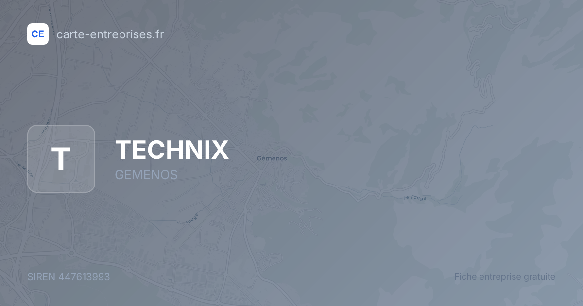 TECHNIX — 447613993 — fiche entreprise