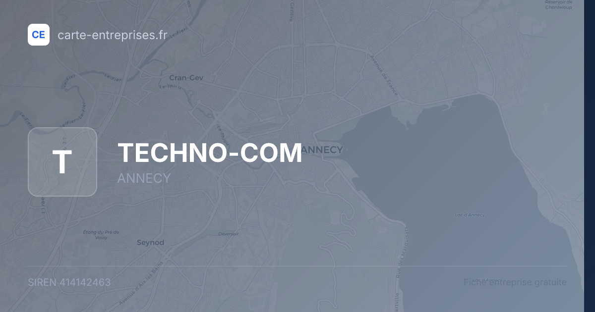 TECHNO-COM — 414142463 — fiche entreprise