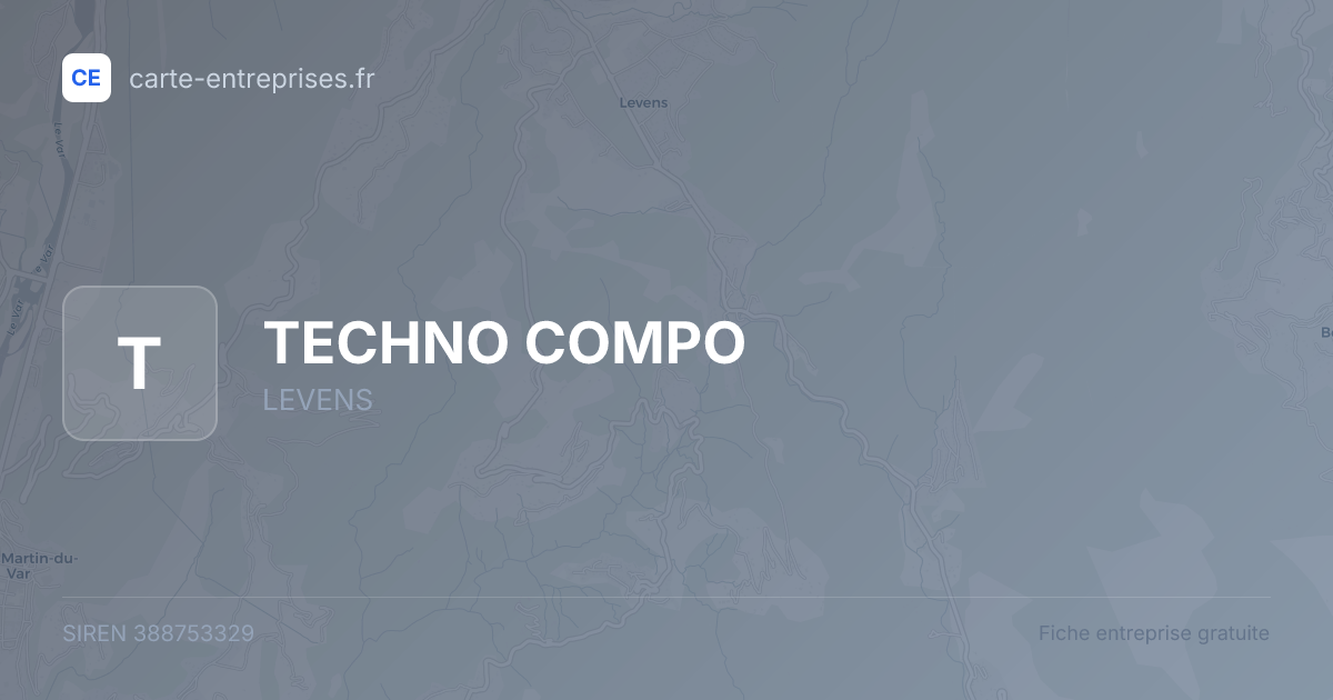 TECHNO COMPO — 388753329 — fiche entreprise