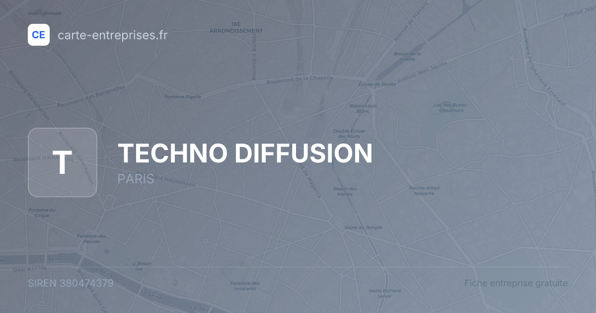 TECHNO DIFFUSION — 380474379 — fiche entreprise