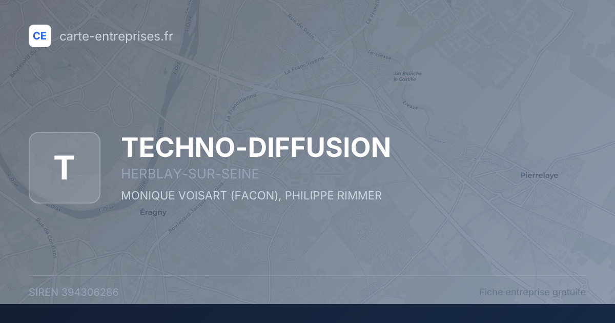 TECHNO-DIFFUSION — 394306286 — fiche entreprise