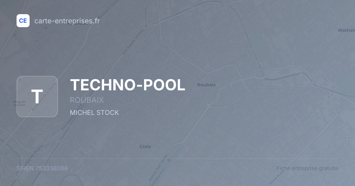 TECHNO-POOL — 753338086 — fiche entreprise