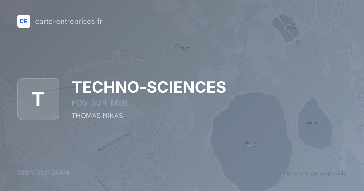 TECHNO-SCIENCES — 352406474 — fiche entreprise
