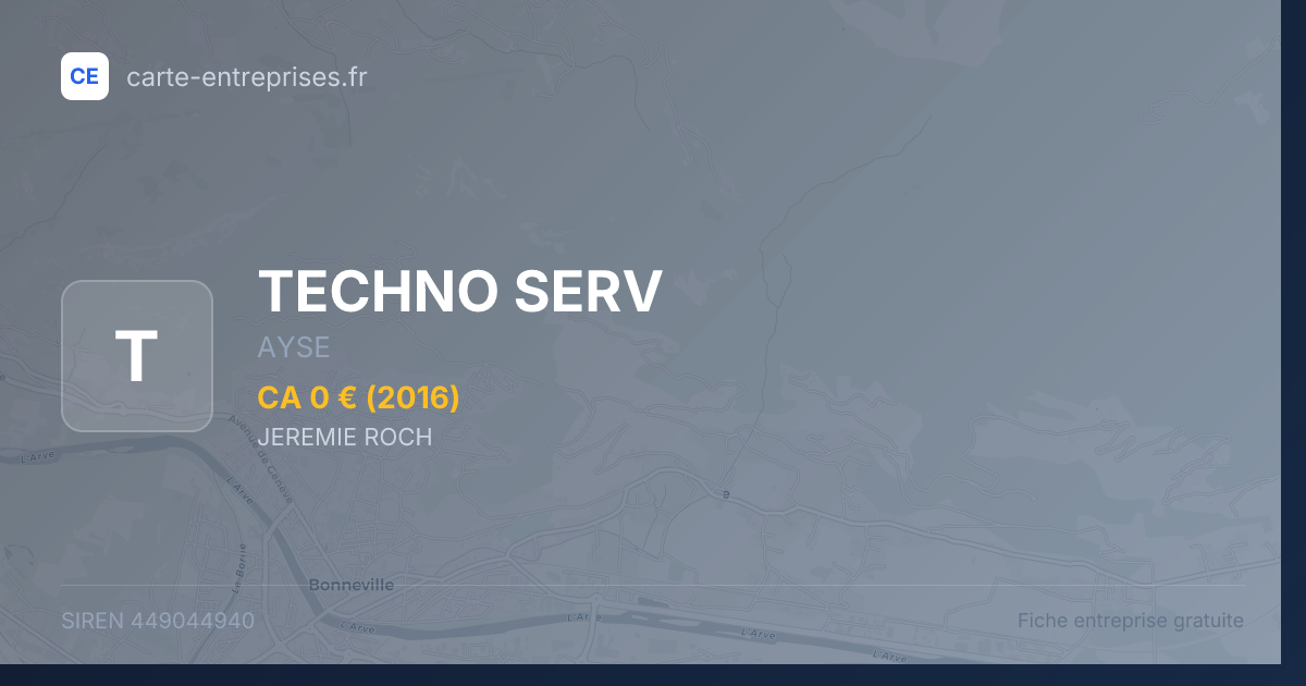 TECHNO SERV — 449044940 — fiche entreprise