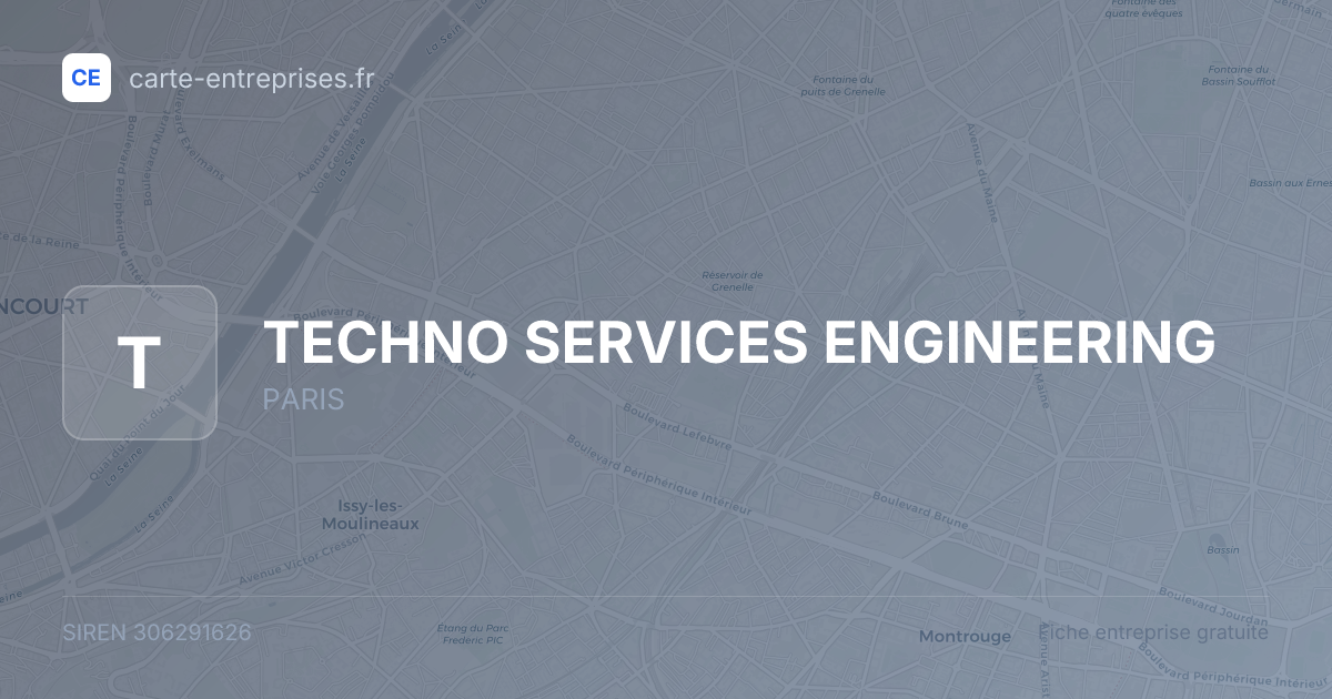 TECHNO SERVICES ENGINEERING — 306291626 — fiche entreprise