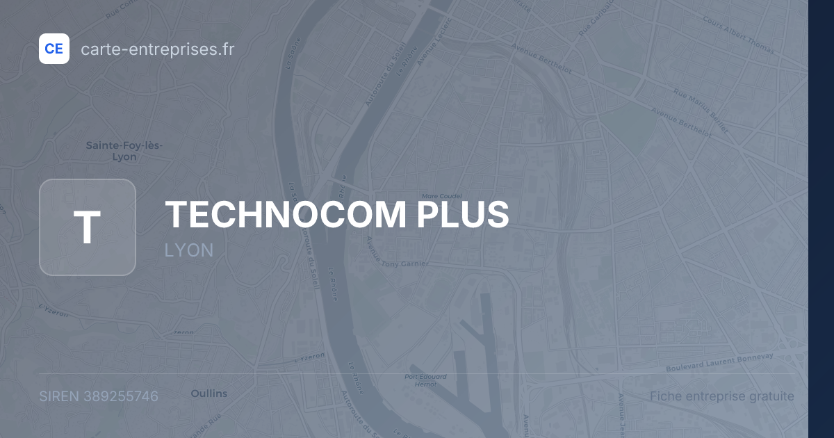 TECHNOCOM PLUS — 389255746 — fiche entreprise