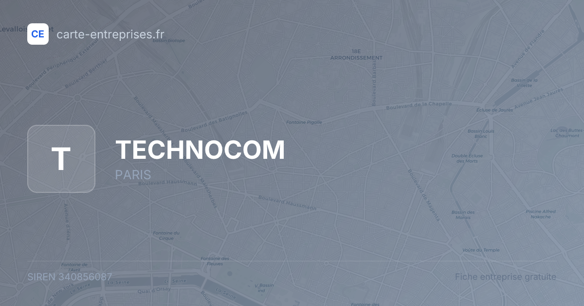 TECHNOCOM — 340856087 — fiche entreprise