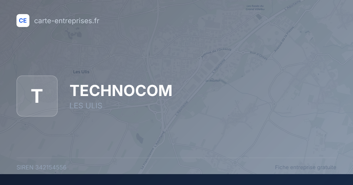 TECHNOCOM — 342154556 — fiche entreprise