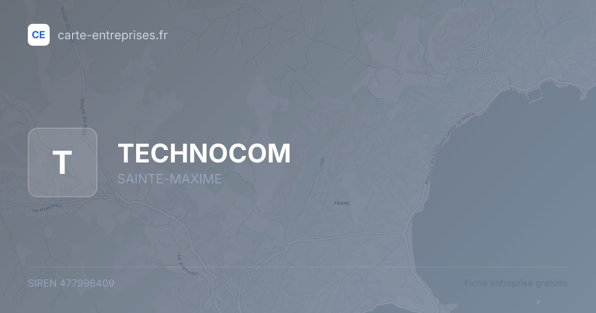 TECHNOCOM — 477996409 — fiche entreprise