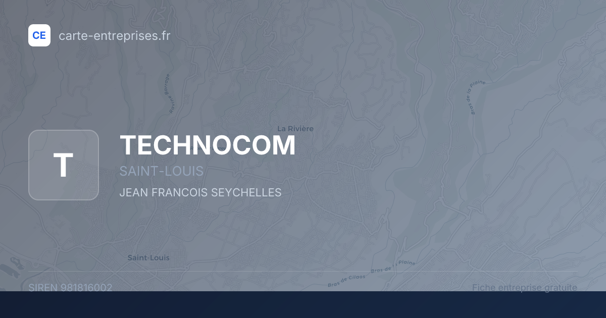 TECHNOCOM — 981816002 — fiche entreprise