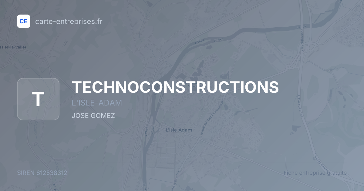 TECHNOCONSTRUCTIONS — 812538312 — fiche entreprise