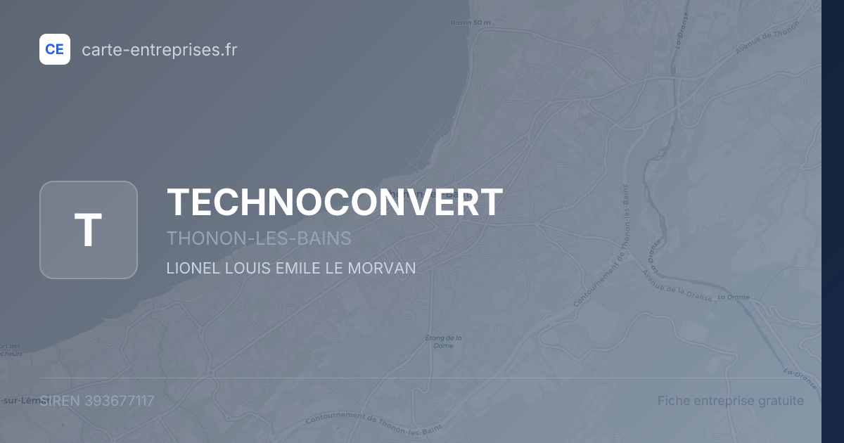 TECHNOCONVERT — 393677117 — fiche entreprise