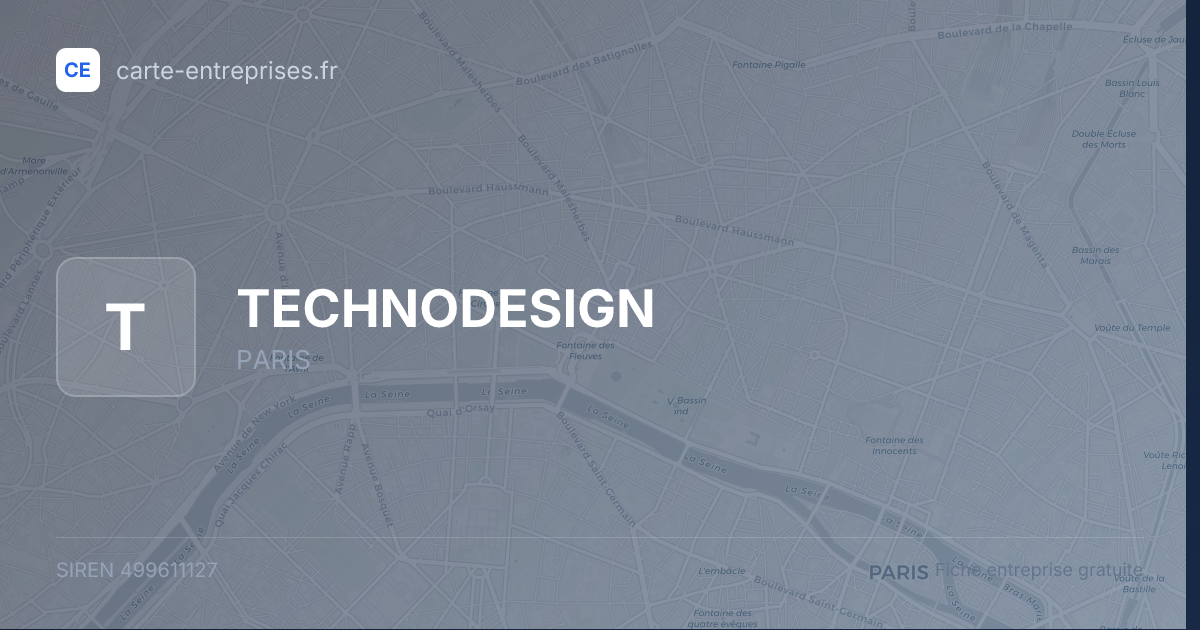 TECHNODESIGN — 499611127 — fiche entreprise