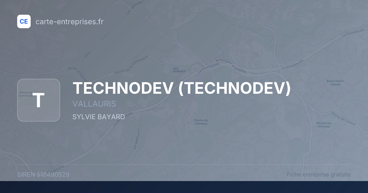 TECHNODEV — 518490529 — fiche entreprise