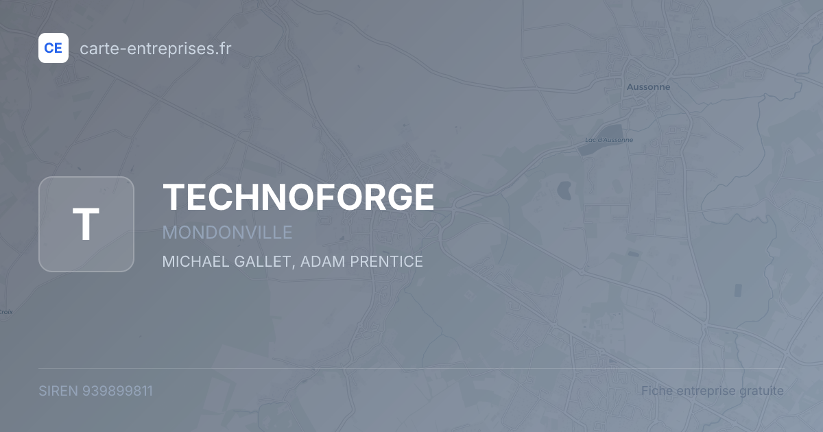 TECHNOFORGE — 939899811 — fiche entreprise