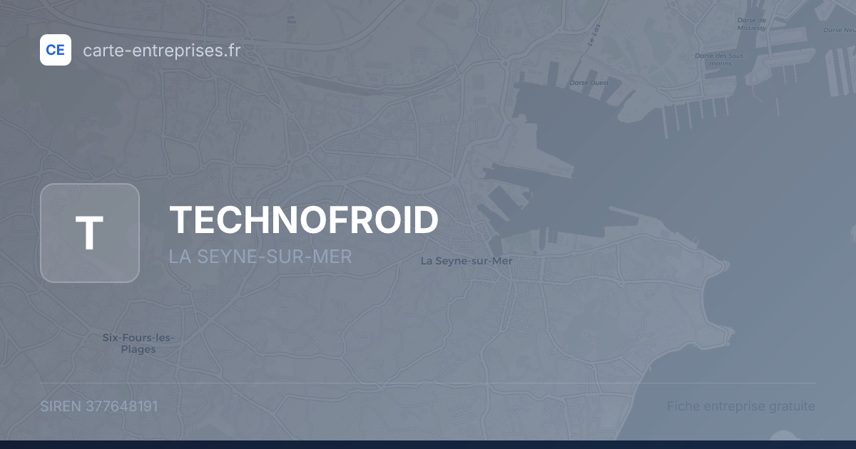 TECHNOFROID — 377648191 — fiche entreprise