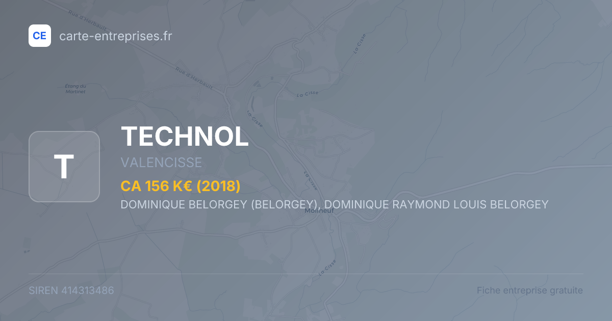TECHNOL — 414313486 — fiche entreprise