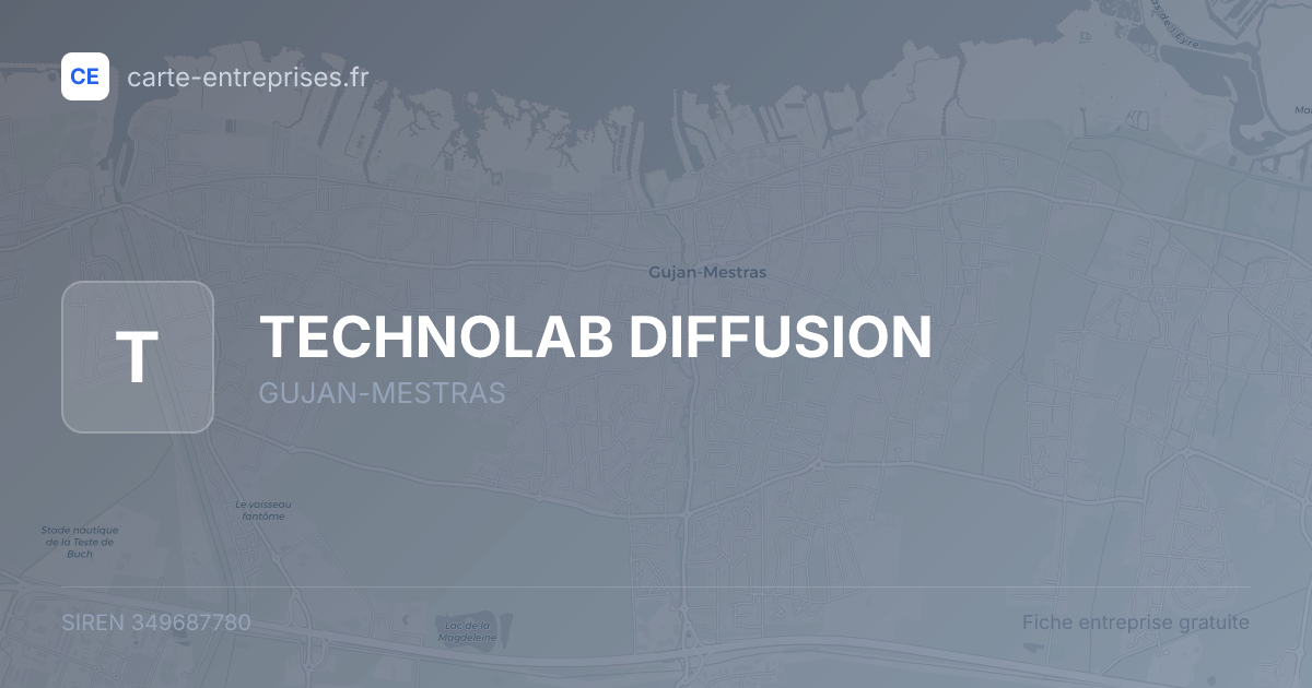 TECHNOLAB DIFFUSION — 349687780 — fiche entreprise