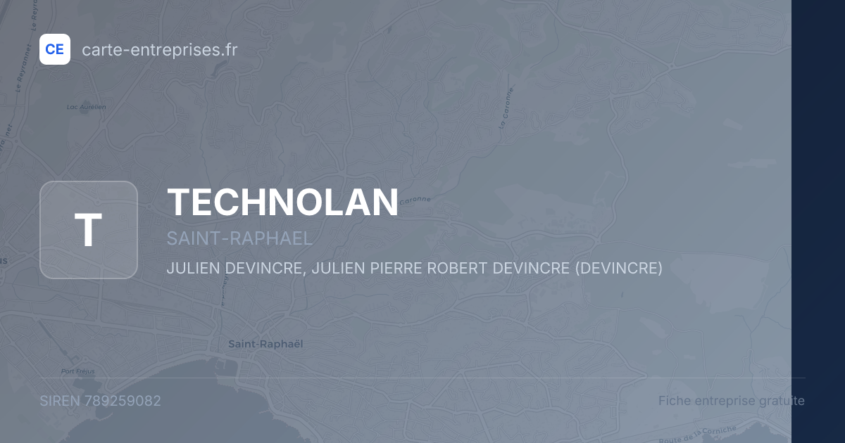 TECHNOLAN — 789259082 — fiche entreprise