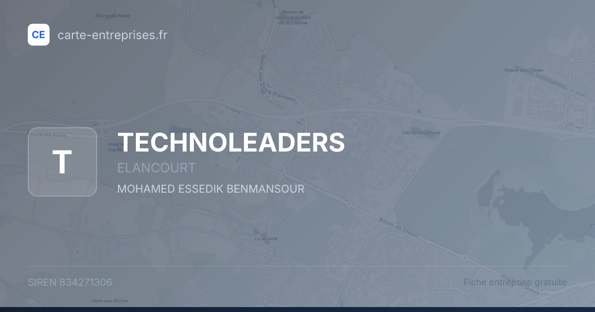 TECHNOLEADERS — 834271306 — fiche entreprise