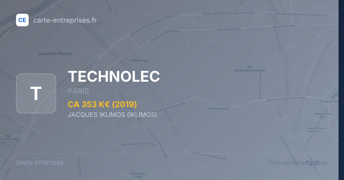 TECHNOLEC — 477911366 — fiche entreprise