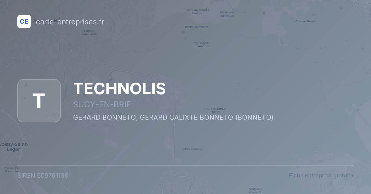 TECHNOLIS — 509761136 — fiche entreprise