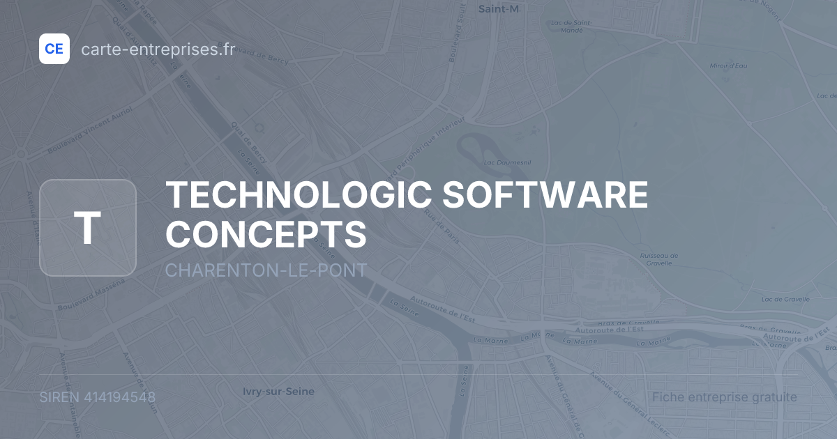 TECHNOLOGIC SOFTWARE CONCEPTS — 414194548 — fiche entreprise