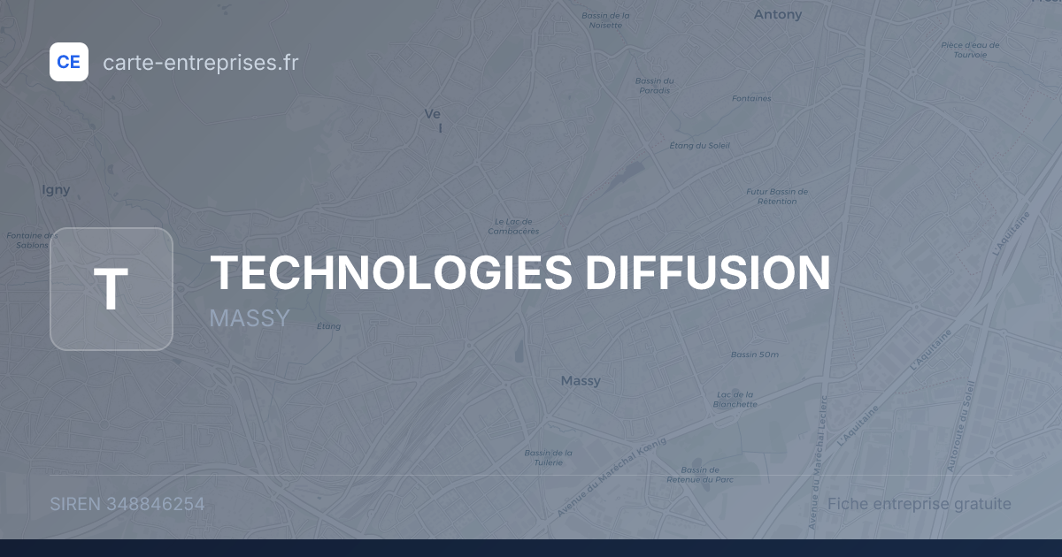 TECHNOLOGIES DIFFUSION — 348846254 — fiche entreprise