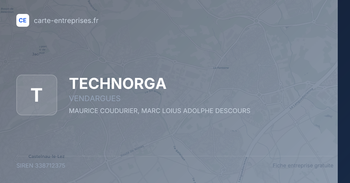 TECHNORGA — 338712375 — fiche entreprise
